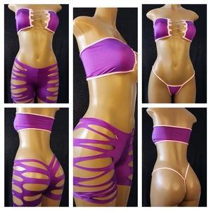 Brand New Custom  Made Bikini Short Set